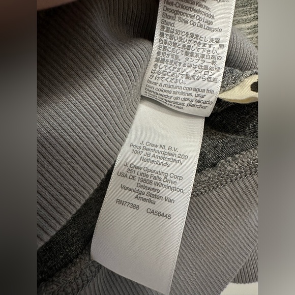 Madewell MWL 3/4 zip mock neck space-dyed velour striped pullover cozy medium - Picture 5 of 13